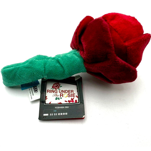 BARK BOX | NEW RARE Ring Under the Rosie Medium Plush Dog Toy Crinkle Rope Bonus - Picture 1 of 6